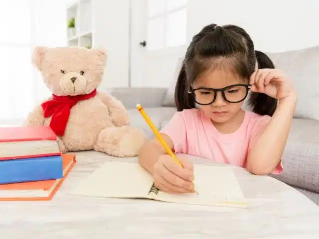 Girls studying at Early Intervention Centre