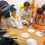 Kids playing games at Halloween event at ONE